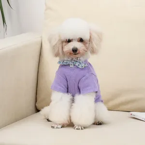 Cão vestuário animais de estimação roupas primavera outono colete cor sólida cães gato filhote de cachorro itens gravata borboleta linhas verticais camisas finas roupas clássicas