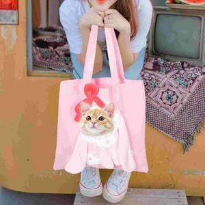 Cat Carriers Canvas Bag Kitten Carrier Valp för små hundar Jackrabbit Pet Travel utomhus