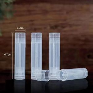 100Pcs 5g Empty Lipstick Lip Gloss Tubes Bottle Cosmetic Containers Wholesale Jars Balm Tube Cap Travel Makeup Tool 240321