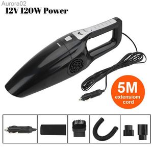 Vakum Süpüratörler 12V 120W Araç Vakum Süpürge Taşınabilir Islak ve Kuru Çift Kullanımlı Vakum Süpürge Güçlü Handheld Mini Vakum Temizleyicileri Yüksek Emme YQ240402