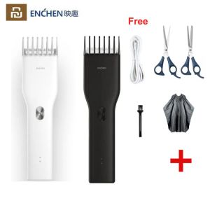 Kontrolle bei Lagerbestand Youpin Enchen Boost USB Elektrische Haar Clipper Zwei Geschwindigkeit Keramikschneider Haar Schnell aufgeladenes Haar Trimmer Kinder