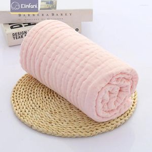 Decken Elinfant Cotton 105 105 cm 6 Schichten geborene Baby Badetuch Wrap Musselin Gaze Swaddle Großhandel
