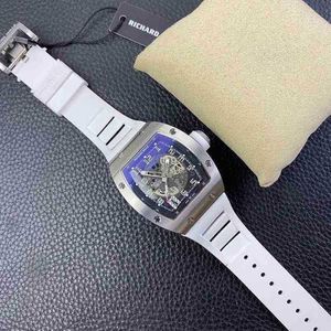 럭셔리 남성 시계 Richa M 고품질 시계 디자이너 자동 기계식 시계 방수 스테인리스 스틸 케이스 Panchromatic Wrist 고무 8R6X
