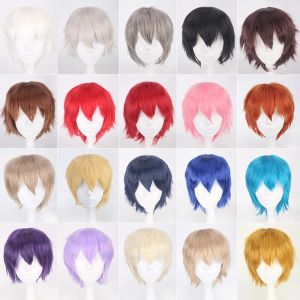 Wigs ccutoo Kain Akatsuki/Cain Akatsuki 10" Golden Short Fluffy Layered Cosplay Wigs Heat resistance fiber Synthetic Hair