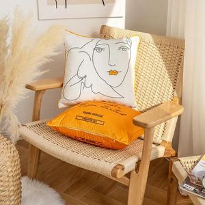 Pillow Nordic Geometric Minimalist Sofa Plush Surface Bedside Backrest Room B&B Pillowcase Detachable Textile Products