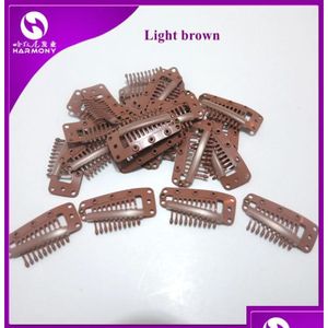 Hair Extension Clips 100Pcsbag 38Mm Weave With Sile For Extensions And Weft Black Brown Blonde In Stock 6231774 Drop Delivery Produc Dhozh