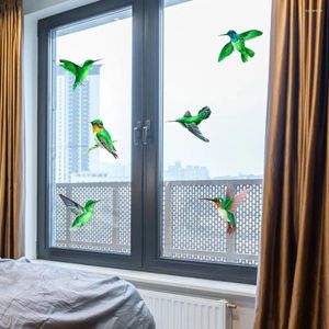 Window Stickers Glue-free Non Adhesive Electrostatic Prevent Bird Anti-collision Painting Decals Hummingbird Glass Sticker Film