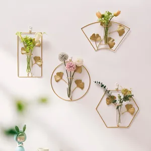 Vasos criativo hidroponia plantador vaso de vidro pássaro ginkgo biloba flor terrário tubos de teste pote para mesa de escritório