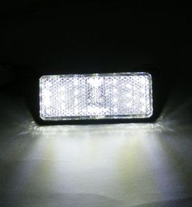 2 Vit rektangel LED -reflektorer Bromsljus Universal Motorcykel Rektanglar Bicycle Rectangles Bike Rectangle Car Rectangles Aut5794635