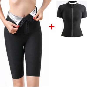 Handschuhe Kurzarm Sauna Anzüge Body Shaper Abnehmen Hosen Taille Trainer Sweat Shirt Sets Workout Tank Tops Gestaltung Kleidung