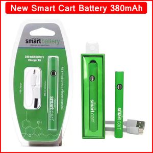 Nowa bateria Smart Cart Bateria 380 mAh Zbawanie Zmienne Baterie napięcia Vape Pen Pióro Dopasuj do 510 Nić wkłady oleju