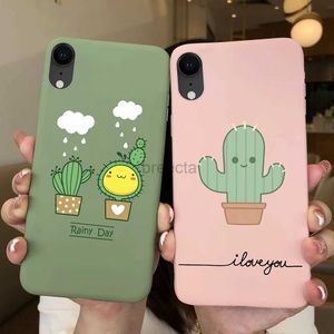 Cell Phone Cases For iPhone X XR XS Max Case iPhoneX Cartoon TPU Silicone Cute Cactus Bear Cat Black Xr Xs Back Cover 2442