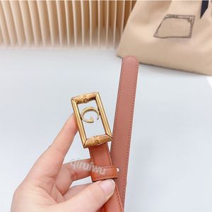 High Quality Designer Genuine Leather Bamboo Knot Letter Buckle Belt 2.0cm Wide Fashionable Women's Jeans Skirt Accessories with Box