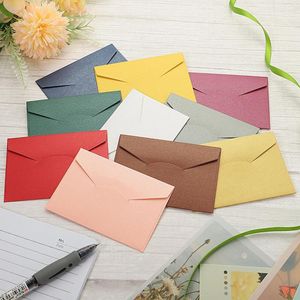 Gift Wrap 50Pcs V Flap Envelopes Pearl-coated Paper Western Envelope For Wedding Party Invitation Greeting Cards Business