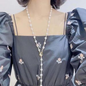 Pendants Chain Sweater Necklace Natural Baroque Fresh Water Genuine Pearl High Quality Women Jewelry Can Customize Length