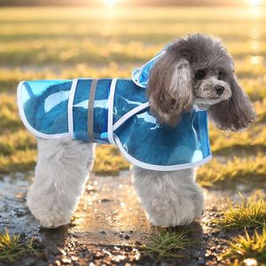 Köpek Giyim Four Seasons Pet Yağmur Contar büyük ve küçük köpekler şeffaf tasarım açık hava aktiviteleri ekstra can yeleği