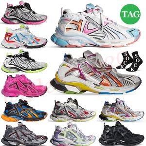 Balengiagas Track Runners 7 7.0 7.5 Designer Dress Shoes 2024 Fashion Mens Womens Big Size 12 Leather White Black Nylon Mesh Tracks Trainers Platform Sneakers