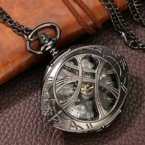 Armbandsur 2024 Creative OpenWork Antique Quartz Pocket Watch