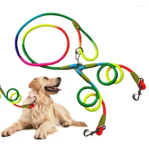 Obroże dla psów trening treningowy na smyczy przenośne podwójne ołowiowe liny smyczowe liny do joggingu kemping