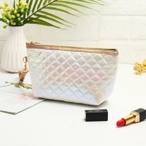 5st Makeup Bag Women Pu Färgglada utskrifter Solid stor kapacitet Kosmetisk mix Färg blixtlås tvättar påsar fall269o