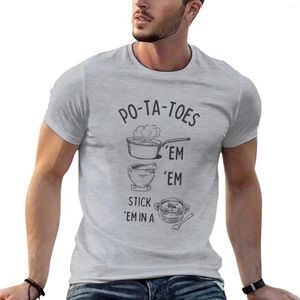 Polo da uomo Potatoes - Po-ta-toes Boil 'em Mash Stick In A Stew T-shirt bianca T-shirt taglie forti personalizzate