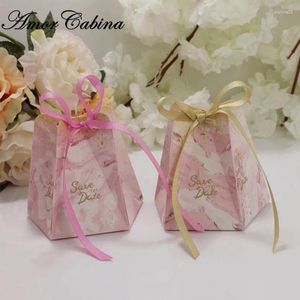 Gift Wrap 50pcs Marble Style Small Fresh Dreamy Five-pointed Star Baby Shower Candy Box Wedding And Birthday