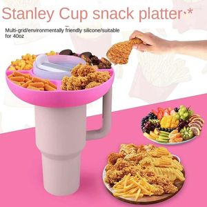 Bottiglie di stoccaggio 2 in 1 Contenitore per alimenti Piatto per snack Vassoio per bevande Tazza per popcorn Melone e frutta