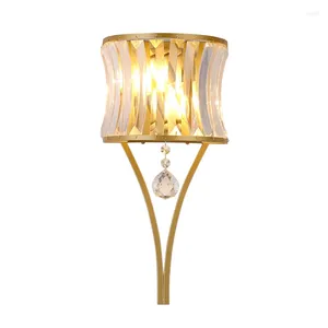 Duvar lambası Modern Kristal Işıklar Sconce İskandinav Yatak Odası Dekor Kapalı Ev Aydınlatma Oturma Odası Çatı Yatağı Yan Ayna Armatürü