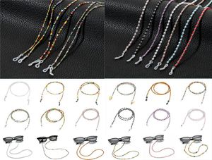 Ansiktsmask Lanyard Strap -glasögon Färgglada pärlkedjehållare för kvinnor barn som är bekväm runt nackens smycken Kimterx653316546