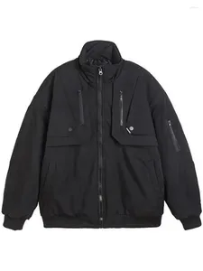 Herrjackor American Retro Stand Collar Bomber Jacket Kvinnors broderad last Löst casual manlig kappa ytterkläder