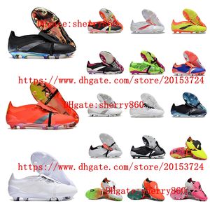 Soccer Shoes Elitees Tonguees FG Cleats LACELESS Football Boots Scarpe Calcio Mens Firm Ground Botas De Futbol red