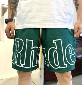 RHデザイナーの男性限定RHUDE SUMMER SUMMER SWIM SHORT膝の長さヒップホップハイストリートスポーツトレーニングビーチパンツメンズエラスティックウエストメッシュスウェットパンツ454