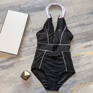 Designer halter baddräkt kvinnor bikinis sexig rygglös bodysuit badkläder damer lyxbaddräkt flickor strandbaddräkt bikini
