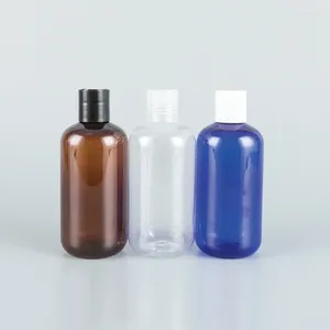Butelki do przechowywania 10pcs/działka puste białe plastikowe pojemniki na butelki naciśnięte czyszczenie szamponu umywanie opakowania krążka górna pokrywka