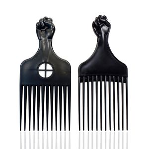 Pente de plástico preto com punho oficial Sand Flesh, pente de cabelo especial para barbearia 50047