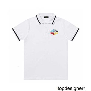 Designer sommar ny högkvalitativ enkel färg broderad luo-familj kortärmad t-shirt mäns polo skjorta zoa5