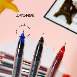 Gel Pen 0.4mm Black Blue Red Ink Pens Large Capacity Writing Smooth School Student Pens Office Stationery