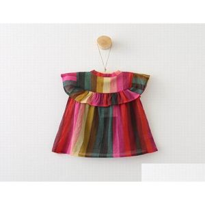 Kinderhemden Einzelhandel Sommer Mädchen Colorf Streifen Chiffon Flare Sleeve Mode Bluse Kinder Kleidung 27Y E03288475210 Drop Lieferung Ba Dhykq