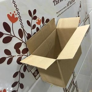 Gift Wrap 5pcs Small Package Thickening Courier Carton Easy To Use Repeatedly Kraft Wedding Candy Box Brown Square Cardboard