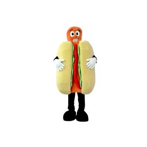 2024 Sıcak Fast Food Hog Dog Maskot Kostümleri Reklamcılık Yiyecek Ekmeği Cosply Süslü Elbiseler Reklam Restoran Mağazaları