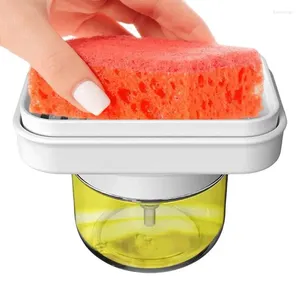 キッチンストレージスポンジ石鹸ディスペンサープレスタイプポンプ多機能ホルダー