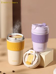 Ceramic Inner Coffee Coffe Cup Cup Portable Travel Coffee Cuck Straw Straw With Lid Giftiite Gift Curamic Coups Cups Drink 240417