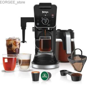 Kaffebryggare ninja CFP307 Dualbrew Pro Professional Coffee System Single Service kompatibel med K-Cup och 12 Cup Drip Coffee Machines Y240403