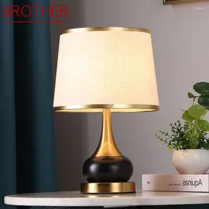 Lâmpadas de mesa Irmão lâmpada nórdica LED CRIATIVA MODERNA CABELA Luzes de mesa de luxo Decoração simples para sala de estar em casa Quarto