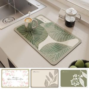 Table Mats Kitchen Dinnerware Placemat Coffee Dish Drying Mat Drain Pad Living Room Decor Rug Tableware Absorbent El