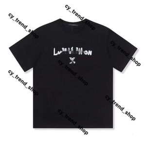 Louies Vuttion Shirt Men'sTシャツデザイナーファッショナブルなヤングメンズマーセル化コットン半袖夏のスリムフィット汎用快適なルイーズビューションシャツ788