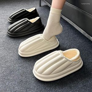 Slippers Winter Waterproof Men's Cotton Outdoor Wear 2024 Thick Sole Indoor Home Cover Heel Warm Plush Slip Men