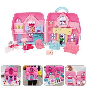 Cozinhas jogam comida 1 conjunto de casas portáteis de dois andares villa molde brinquedo de brinquedo jogo jogo de brinquedos de brinquedos 2443