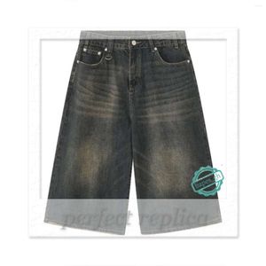 Jorts Shorts Shorts Denim Shorts Ladies Mens Shorts Jeans Firmranch Blue Base Guggy per uomini Donne Donne Oversize Shorts a metà lunghezza Nono pantaloni di denim streetwear 516