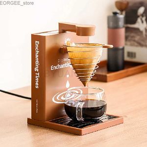 コーヒーメーカー電気フラッシングコーヒーマシンを備えた新しいタイプのドリップコーヒーマシンのポータブルデザインY240403